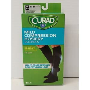 Curad (8-15 MMHG) Black Light Compression 1 Pair Socks